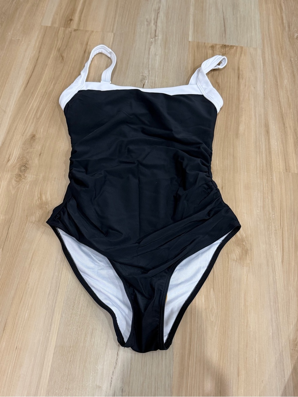 ' Black & White One-Piece Swimsuit